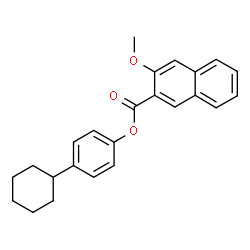 ChemSpider 2D Image | 4-Cyclohexylphenyl 3-methoxy-2-naphthoate | C24H24O3