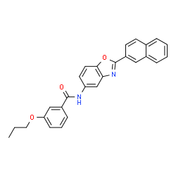 ChemSpider 2D Image | N-[2-(2-Naphthyl)-1,3-benzoxazol-5-yl]-3-propoxybenzamide | C27H22N2O3