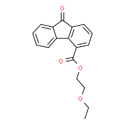 ChemSpider 2D Image | 2-ethoxyethyl 9-oxo-9H-4-fluorenecarboxylate | C18H16O4