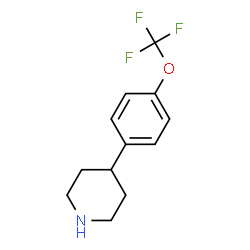 ChemSpider 2D Image | 4-(4-TRIFLUOROMETHOXY-PHENYL)-PIPERIDINE | C12H14F3NO