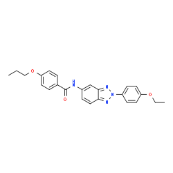 ChemSpider 2D Image | N-[2-(4-Ethoxyphenyl)-2H-benzotriazol-5-yl]-4-propoxybenzamide | C24H24N4O3