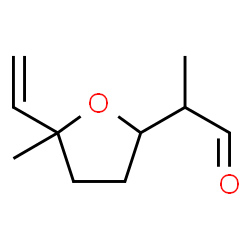 ChemSpider 2D Image | 2-(5-Methyl-5-vinyltetrahydro-2-furanyl)propanal | C10H16O2