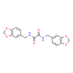 ChemSpider 2D Image | N,N'-Bis(1,3-benzodioxol-5-ylmethyl)ethanediamide | C18H16N2O6
