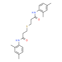 ChemSpider 2D Image | 3,3'-Sulfanediylbis[N-(2,4-dimethylphenyl)propanamide] | C22H28N2O2S