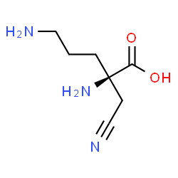 ChemSpider 2D Image | 2-(Cyanomethyl)-L-ornithine | C7H13N3O2