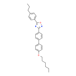 ChemSpider 2D Image | 3-[4'-(Hexyloxy)-4-biphenylyl]-5-(4-propylphenyl)-1,2,4-oxadiazole | C29H32N2O2
