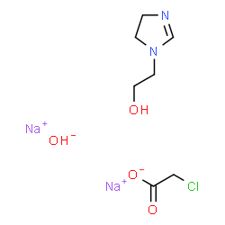 ChemSpider 2D Image | Sodium hydroxide chloroacetate - 2-(4,5-dihydro-1H-imidazol-1-yl)ethanol (2:1:1:1) | C7H13ClN2Na2O4
