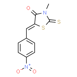 ChemSpider 2D Image | 3-Methyl-5-(4-nitro-benzylidene)-2-thioxo-thiazolidin-4-one | C11H8N2O3S2
