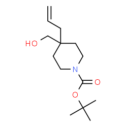 ChemSpider 2D Image | 2-Methyl-2-propanyl 4-allyl-4-(hydroxymethyl)-1-piperidinecarboxylate | C14H25NO3