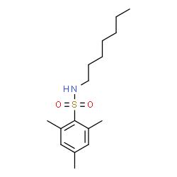 ChemSpider 2D Image | N-Heptyl-2,4,6-trimethylbenzenesulfonamide | C16H27NO2S