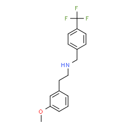 ChemSpider 2D Image | 2-(3-Methoxyphenyl)-N-[4-(trifluoromethyl)benzyl]ethanamine | C17H18F3NO