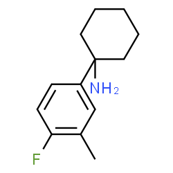 ChemSpider 2D Image | 1-(4-Fluoro-3-methylphenyl)cyclohexanamine | C13H18FN