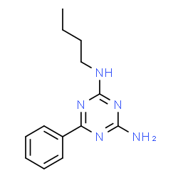ChemSpider 2D Image | N-Butyl-6-phenyl-1,3,5-triazine-2,4-diamine | C13H17N5