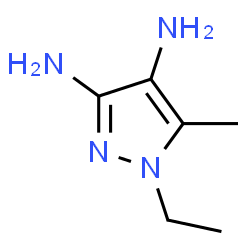 ChemSpider 2D Image | 1-Ethyl-5-methyl-1H-pyrazole-3,4-diamine | C6H12N4
