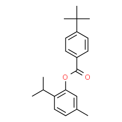 ChemSpider 2D Image | 2-Isopropyl-5-methylphenyl 4-(2-methyl-2-propanyl)benzoate | C21H26O2