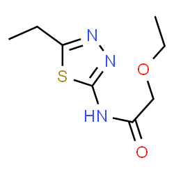 ChemSpider 2D Image | 2-Ethoxy-N-(5-ethyl-1,3,4-thiadiazol-2-yl)acetamide | C8H13N3O2S