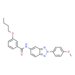 ChemSpider 2D Image | 3-Butoxy-N-[2-(4-methoxyphenyl)-2H-benzotriazol-5-yl]benzamide | C24H24N4O3