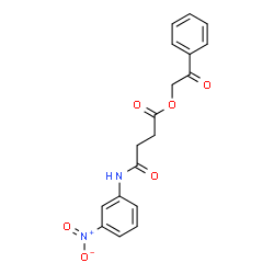 ChemSpider 2D Image | 2-Oxo-2-phenylethyl 4-[(3-nitrophenyl)amino]-4-oxobutanoate | C18H16N2O6