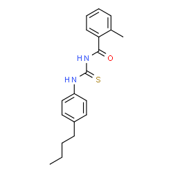ChemSpider 2D Image | N-[(4-Butylphenyl)carbamothioyl]-2-methylbenzamide | C19H22N2OS