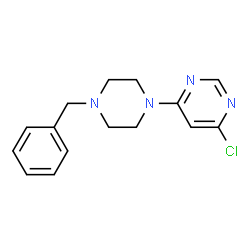 ChemSpider 2D Image | 4-(4-Benzyl-1-piperazinyl)-6-chloropyrimidine | C15H17ClN4
