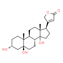 ChemSpider 2D Image | (3alpha,5beta,14xi)-3,5,14-Trihydroxycard-20(22)-enolide | C23H34O5