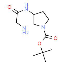 ChemSpider 2D Image | tert-Butyl 3-(2-aminoacetamido)pyrrolidine-1-carboxylate | C11H21N3O3