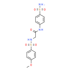 ChemSpider 2D Image | N~2~-[(4-Methoxyphenyl)sulfonyl]-N-(4-sulfamoylphenyl)glycinamide | C15H17N3O6S2