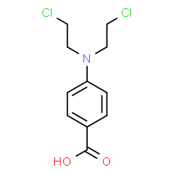 ChemSpider 2D Image | 4-[Bis(2-chloroethyl)amino]benzoic acid | C11H13Cl2NO2
