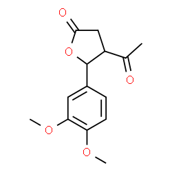 ChemSpider 2D Image | 4-Acetyl-5-(3,4-dimethoxyphenyl)dihydro-2(3H)-furanone | C14H16O5