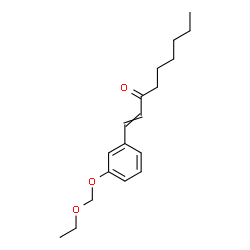 ChemSpider 2D Image | 1-[3-(Ethoxymethoxy)phenyl]-1-nonen-3-one | C18H26O3