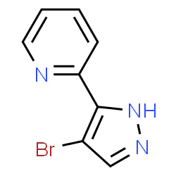 ChemSpider 2D Image | 2-(4-Bromo-1H-pyrazol-5-yl)pyridine | C8H6BrN3