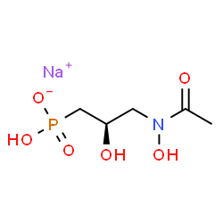 ChemSpider 2D Image | Sodium hydrogen {(2R)-3-[acetyl(hydroxy)amino]-2-hydroxypropyl}phosphonate | C5H11NNaO6P