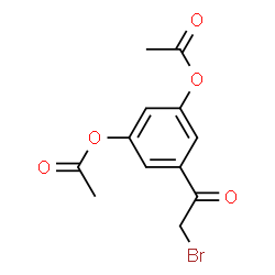 ChemSpider 2D Image | 2-Bromo-3',5'-diacetoxyacetophenone | C12H11BrO5