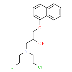 ChemSpider 2D Image | 1-(1-Naphthyloxy)-3-(bis(2-chloroethyl)amino)-2-propanol | C17H21Cl2NO2