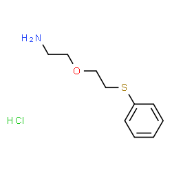 ChemSpider 2D Image | 2-[2-(Phenylsulfanyl)ethoxy]ethanamine hydrochloride (1:1) | C10H16ClNOS