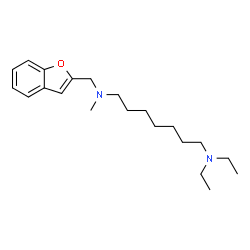 ChemSpider 2D Image | N-Benzofuran-2-ylmethyl-N',N'-diethyl-N-methyl-heptane-1,7-diamine | C21H34N2O