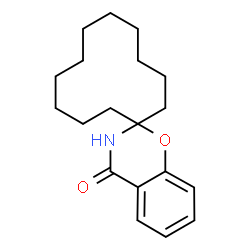 ChemSpider 2D Image | Spiro[1,3-benzoxazine-2,1'-cyclododecan]-4(3H)-one | C19H27NO2