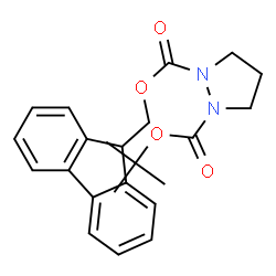 ChemSpider 2D Image | 1-tert-butyl 2-(9H-fluoren-9-yl)methyl pyrazolidine-1,2-dicarboxylate | C23H26N2O4