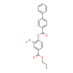 ChemSpider 2D Image | 2-Methoxy-4-(propoxycarbonyl)phenyl 4-biphenylcarboxylate | C24H22O5