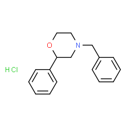 ChemSpider 2D Image | 4-Benzyl-2-phenylmorpholine hydrochloride (1:1) | C17H20ClNO