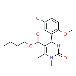 ChemSpider 2D Image | Butyl (4S)-4-(2,5-dimethoxyphenyl)-1,6-dimethyl-2-oxo-1,2,3,4-tetrahydro-5-pyrimidinecarboxylate | C19H26N2O5