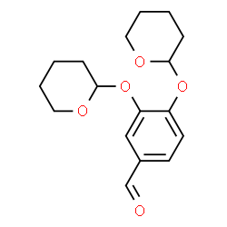 ChemSpider 2D Image | 3,4-Bis(tetrahydro-2H-pyran-2-yloxy)benzaldehyde | C17H22O5