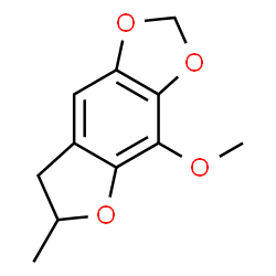 ChemSpider 2D Image | 4-Methoxy-6-methyl-6,7-dihydrofuro[2,3-f][1,3]benzodioxole | C11H12O4