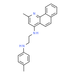 ChemSpider 2D Image | N-(2-Methylbenzo[h]quinolin-4-yl)-N'-(4-methylphenyl)-1,2-ethanediamine | C23H23N3