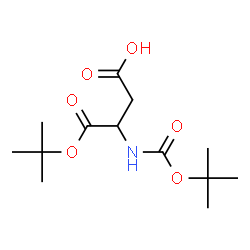 ChemSpider 2D Image | 4-[(2-Methyl-2-propanyl)oxy]-3-({[(2-methyl-2-propanyl)oxy]carbonyl}amino)-4-oxobutanoic acid | C13H23NO6