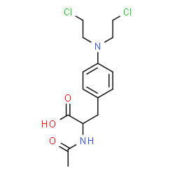 ChemSpider 2D Image | N-Acetyl-4-[bis(2-chloroethyl)amino]phenylalanine | C15H20Cl2N2O3