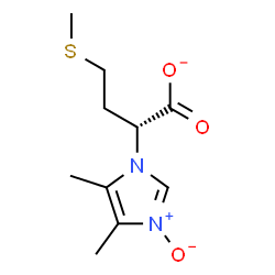 ChemSpider 2D Image | (2R)-2-(4,5-Dimethyl-3-oxido-1H-imidazol-1-yl)-4-(methylsulfanyl)butanoate | C10H15N2O3S