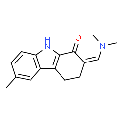 ChemSpider 2D Image | (2Z)-2-[(Dimethylamino)methylene]-6-methyl-2,3,4,9-tetrahydro-1H-carbazol-1-one | C16H18N2O