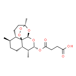 ChemSpider 2D Image | 4-Oxo-4-{[(1S,4S,5R,8S,9R,10R,12R,13R)-1,5,9-trimethyl-11,14,15,16-tetraoxatetracyclo[10.3.1.0~4,13~.0~8,13~]hexadec-10-yl]oxy}butanoic acid | C19H28O8