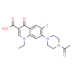 ChemSpider 2D Image | N-Acetylnorfloxacin | C18H20FN3O4
